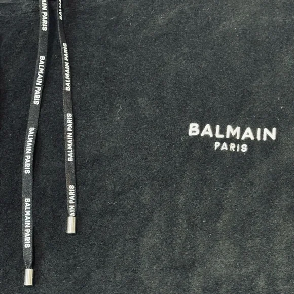 BALMAIN***Black Terry Men’s Sleeveless Hoodie***Medium***$890 - Picture 6 of 8